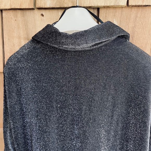 Calvin Klein Black Metallic Blouse - Picture 6 of 7